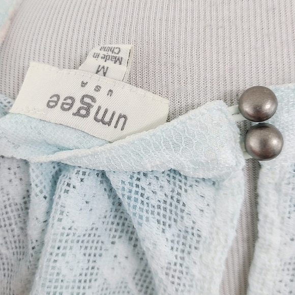 Umgee dip dye ombre lace tank blue yellow sheer size medium - Picture 5 of 6